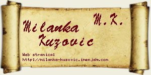 Milanka Kuzović vizit kartica